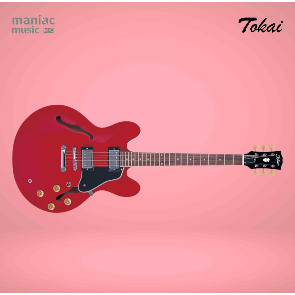 Tokai ES73 SR - Gitar Elektrik. ES Style. Hollow Body. Seethrough Red