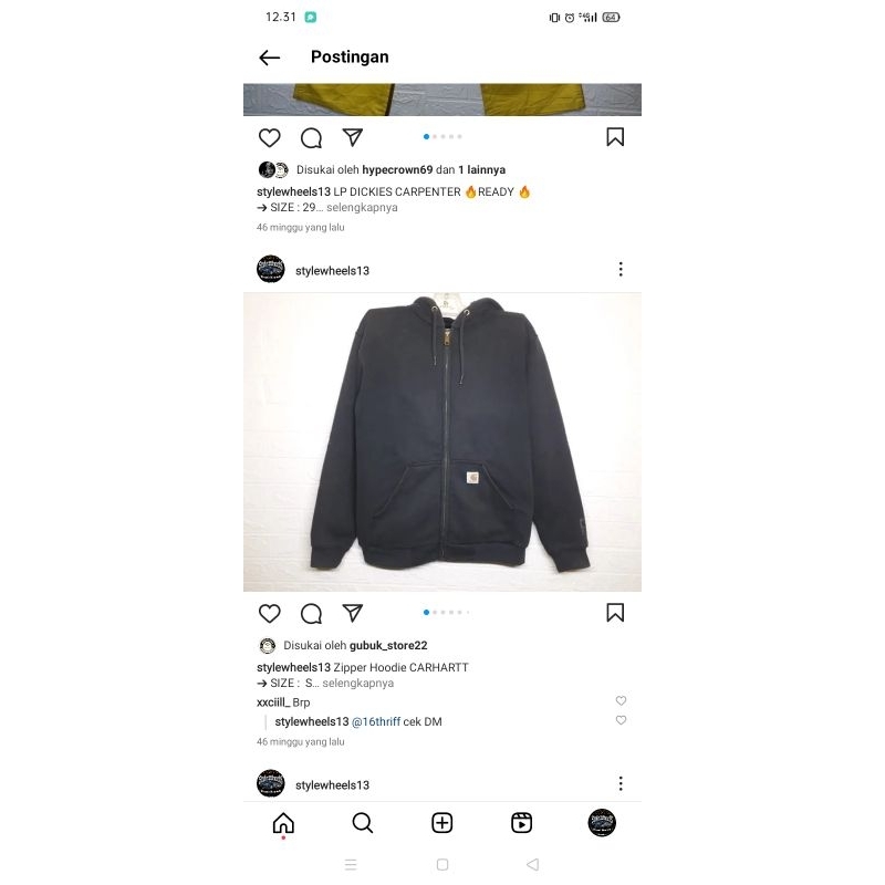 zipper hoodie CARHARTT Abu-abu Grey