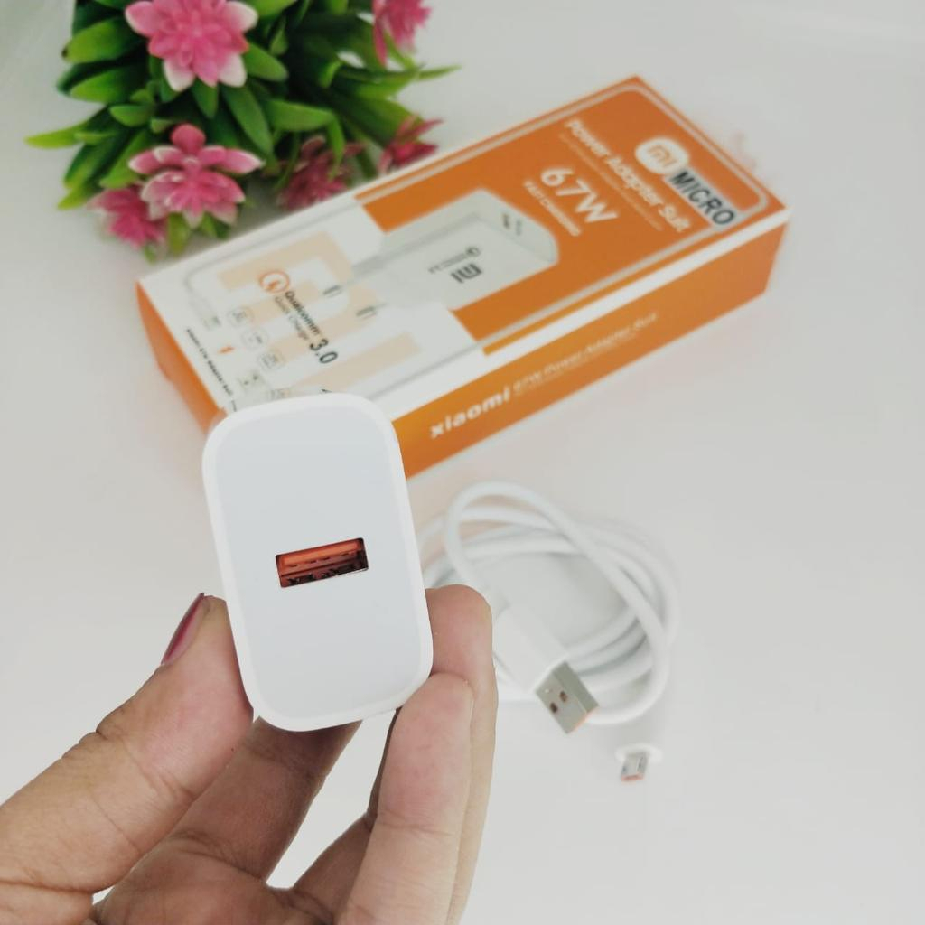 Charger Xiaomi Redmi 67W For Android Micro Qualcomm 3.0A Casan Redmi Xiaomi usb micro BY SMOLL