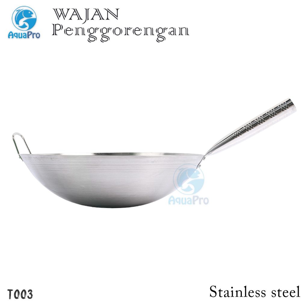 Wajan Penggorengan Dengan Gagang Stainless Steel Anti Panas Dan Ada Gagang Wajan Premium Gagang Stainless Steel Kuali Anti Lengket