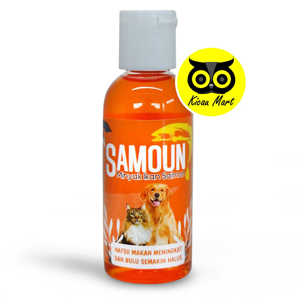 Minyak Ikan Salmon Vitamin Kucing Anjing Kitten Adult Samoun 60 ml Salmon Fish Oil Vitamin Bulu Anti Rontok Jaga Imun Cat Dog Care