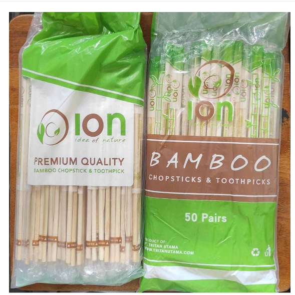 Sumpit Ion Bamboo sudah termasuk tusuk gigi dalam 1 kemasan