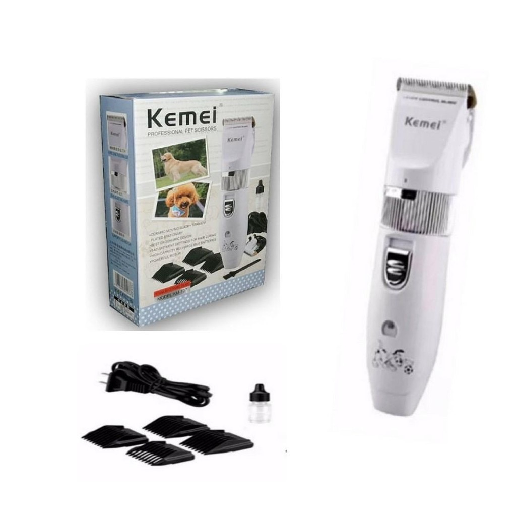 KEMEI 107 - Pet Clipper alat cukur Hewan Anjing Kucing - Original Kemei