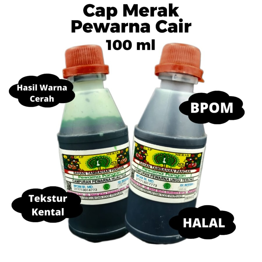 

PEWARNA CAIR CAP MERAK 100 ML