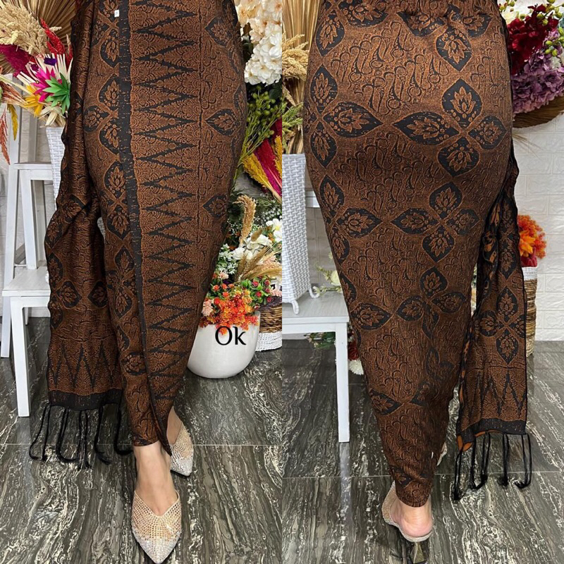 Kamen Jadi Denim Jaguar Set Selendang Jumbo