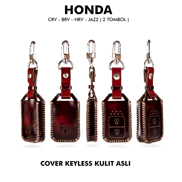 Keyless Cover Honda Leather Untuk Type Mobil Crv /Hrv / Brv / Brio / Jazz / Free Grafir Nama