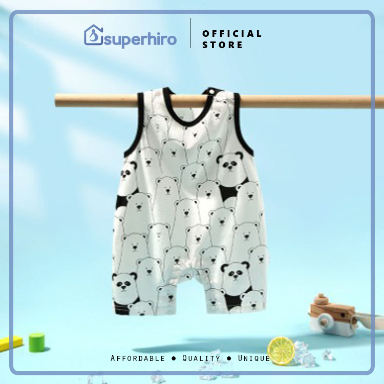 BAJU BAYI 0-12 BULAN LAKI LAKI PEREMPUAN JUMPSUIT JUMPER BUNTUNG KATUN