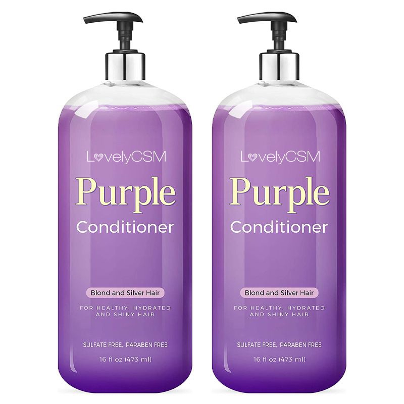 LovelyCSM Shampo &amp; Conditioner Blond &amp; silver hair 473ml no yellow purple