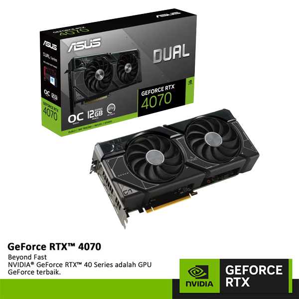 VGA ASUS GeForce RTX 4070 12GB GDDR6X DUAL OC | RTX4070 12G DDR6X