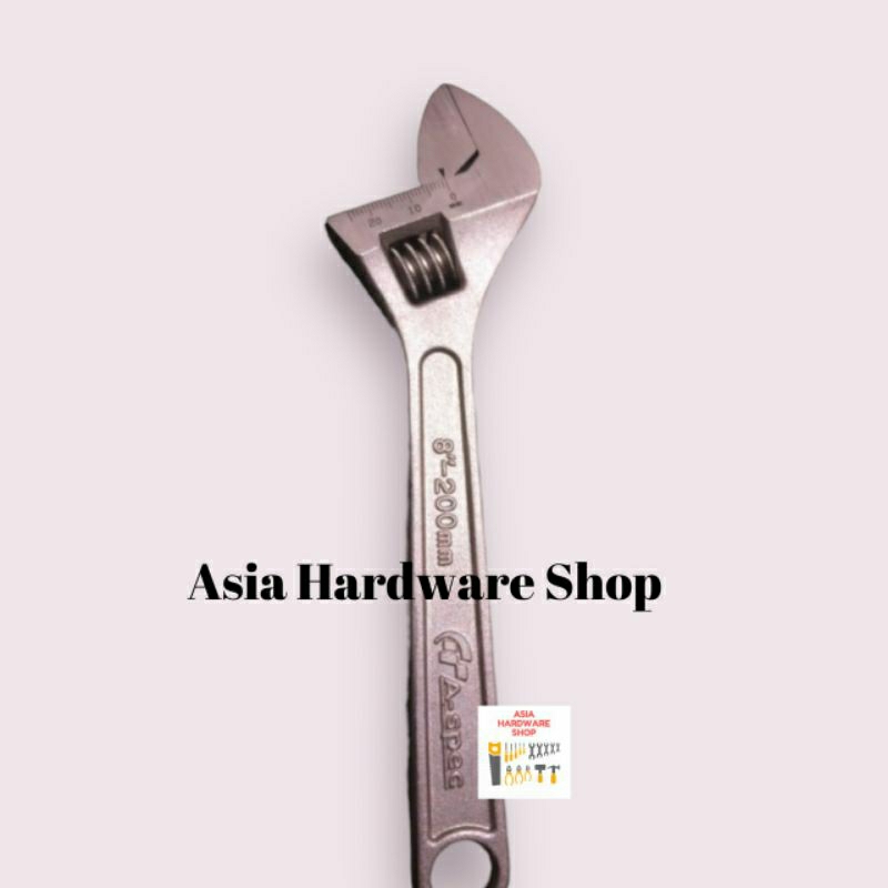 Kunci Inggris 8 Inch A-SPEC Kunci Bago Baco Adjustable Wrench 200 mm 8"