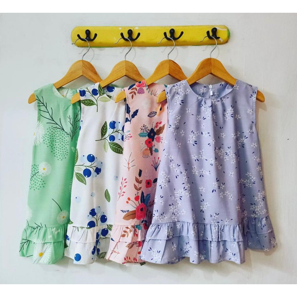 Baju Anak Perempuan Dress Anak 1 2 3 4 5 6 Tahun Katun