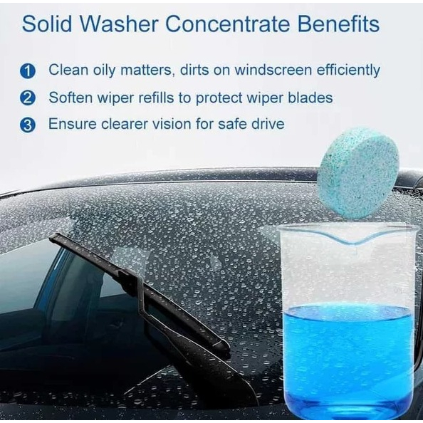 Tablet Air Wiper Anti Jamur / Sabun Wiper Mobil / Pembersih Kaca Mobil / Car Glass Cleaner