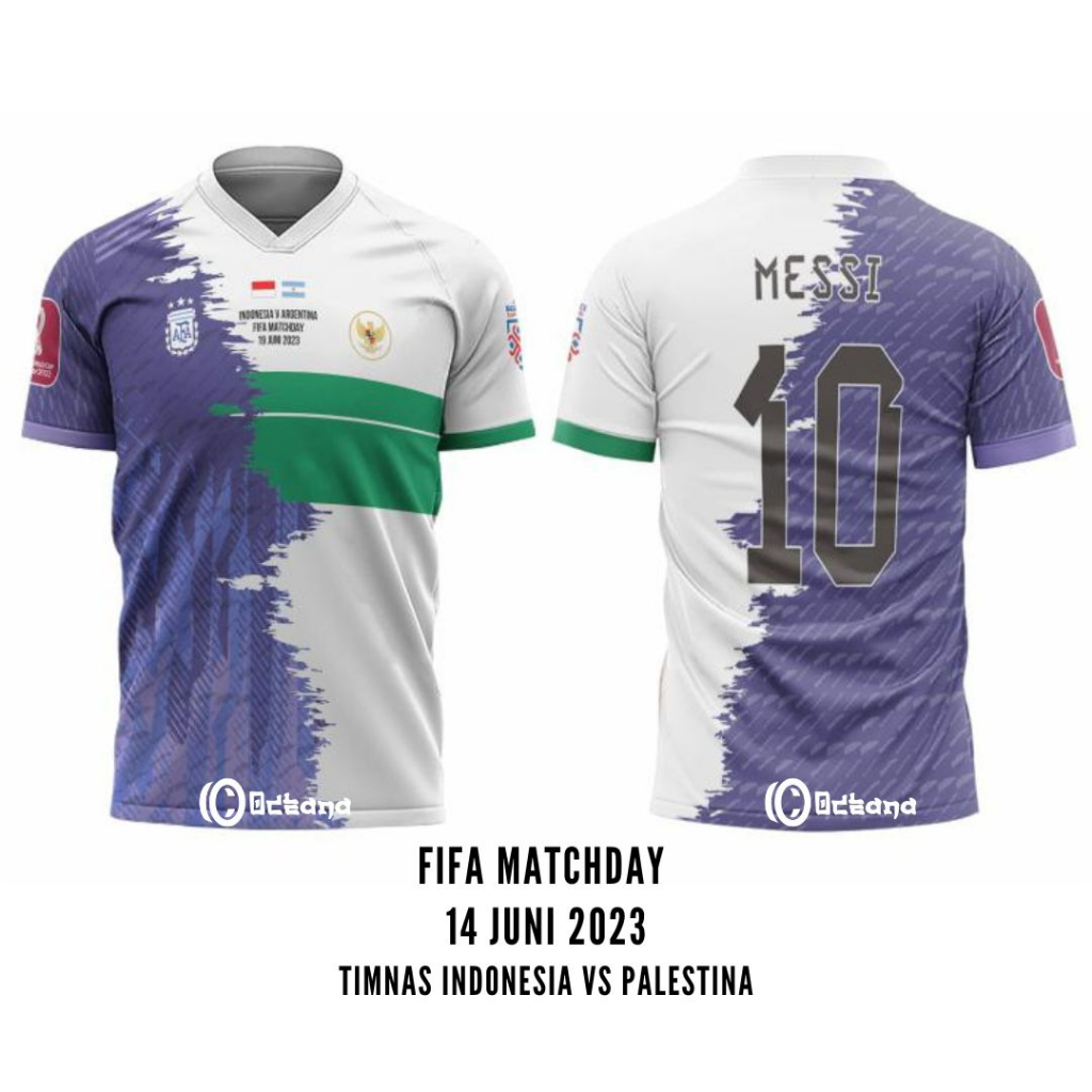 JERSEY TIMNAS INDONESIA VS ARGENTINA AWAY FULL PRINTING PREMIUM