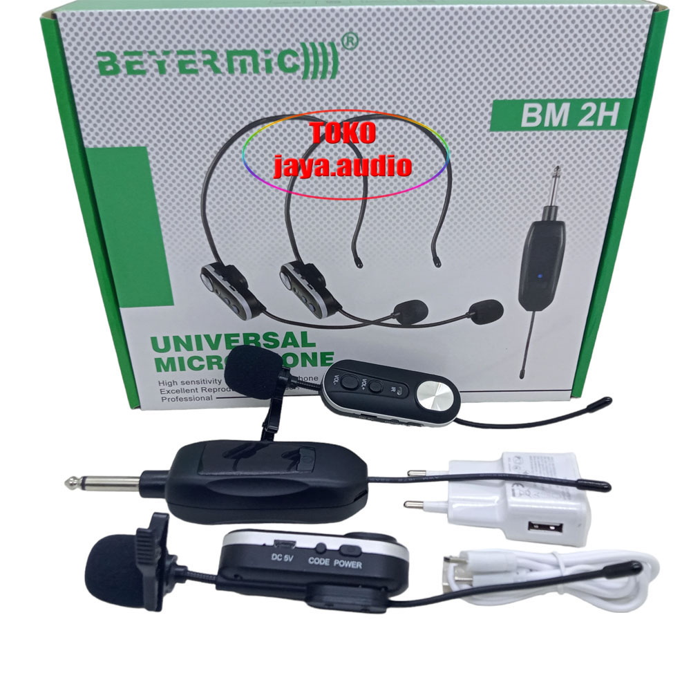 Mic Wirelles Beyermic Bm-2C isi 2 Mik Klip ON /Jepit 2Mik Jepit Mik Imam Sholat Wireless