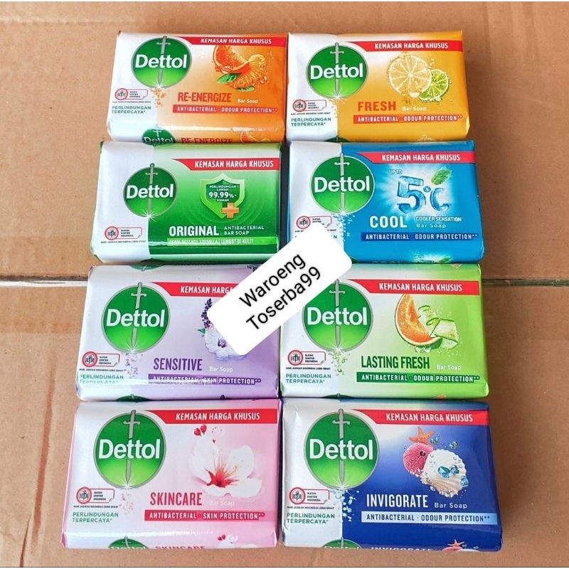 Sabun Dettol 100 Gram/60 gram (Besar/Kecil) sesuai yg diinginkan Kemasan Baru Sesuai Foto All Varian Sabun Mandi