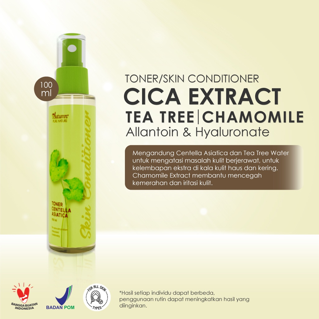 AUTUMN SKIN CONDITIONER TONER TRAVEL SIZE | HATOMUGI l CENTELLA ASIATICA l 24K GOLD