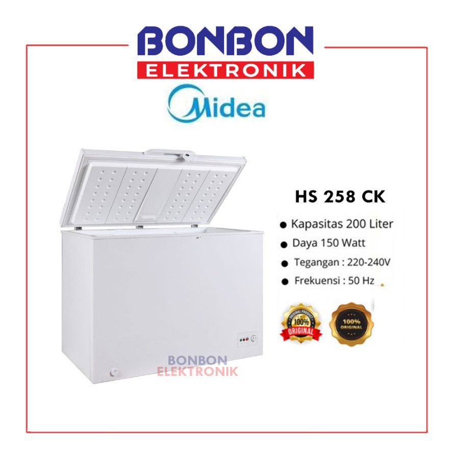 Midea Chest Freezer 200L HS-258CK / HS258CK Freezer Box