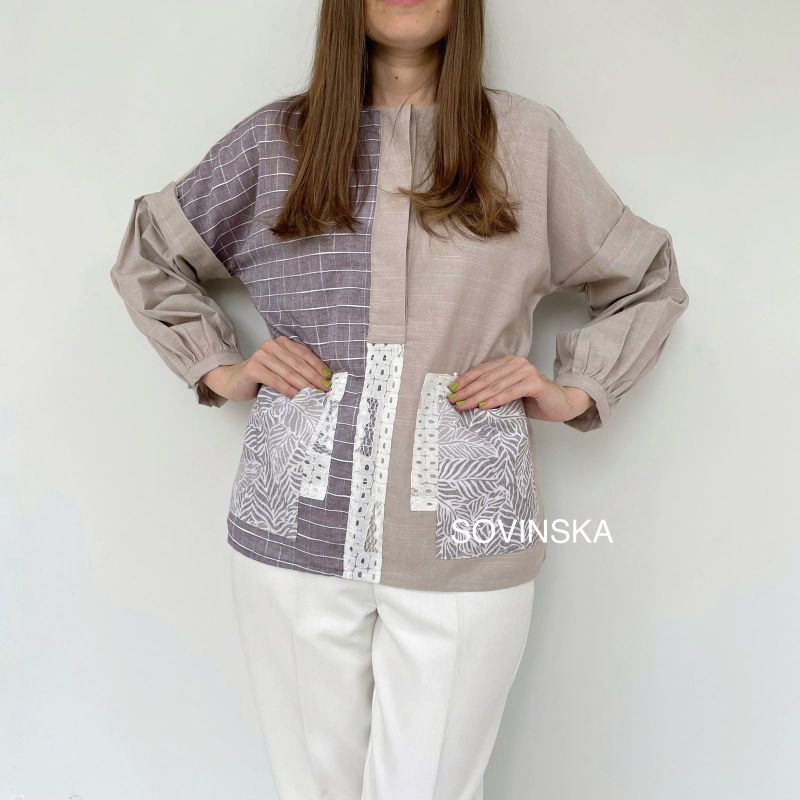 Atasan Batik B30 Blus Blouse Baju Kerja Wanita