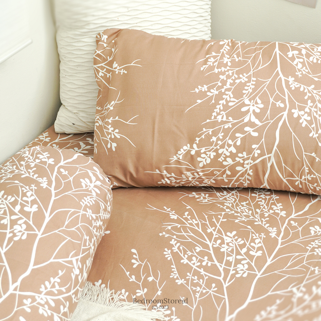 Sprei Aesthetic Motif Jeju Mocca | Ala Korea Sudah Termasuk Sarung Bantal Guling