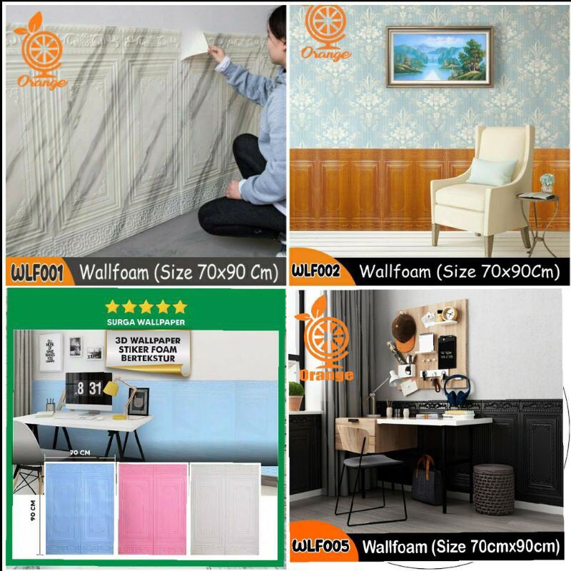 TDK ADA YANG JUAL SEMEDAN Wall Sticker 3D Foam Mould Marmer Kayu Jati