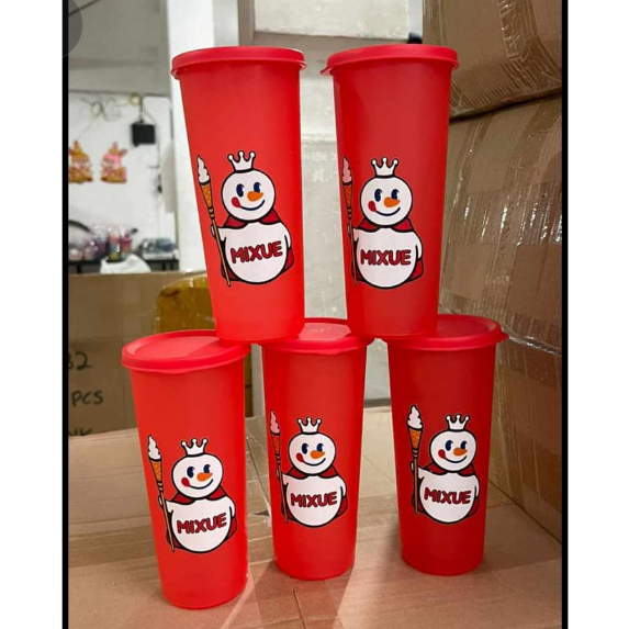 Tumbler Botol Mixue Snow King Viral 700/1400 ML Limited Edition + SEDOTAN/Celengan Mixue/Tumler Mixue 500ml