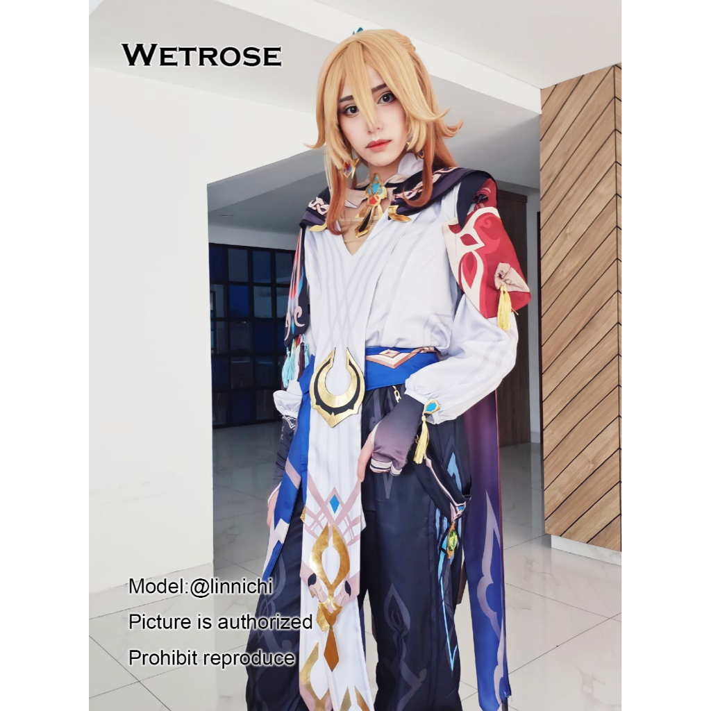 【Wetrose】 Genshin Impact Cos Pria Kaveh Cosplay Game Costume Kostum Suit Set