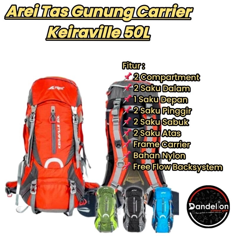 Arei Tas Gunung Carrier Keiraville 50L