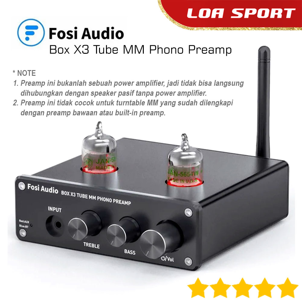 Preamplifier Tabung Bluetooth Box X3 Tube MM Turntable Phono Preamp
