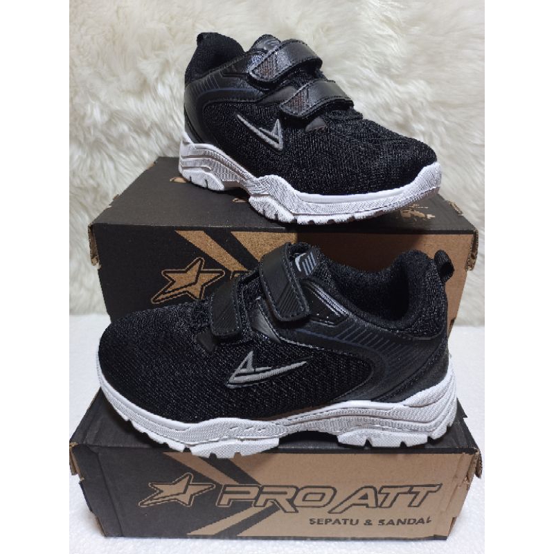 SEPATU PROATT RA581  VECRO.SEPATU SEKOLAH ANAK  TK DAN SD ,SEPATU CASUAL ANAK COWOK DAN CEWEK, SIZE 31-34