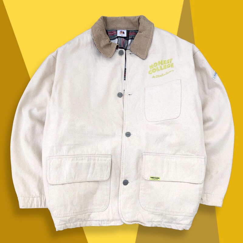 Canvas Honest College Tartan Inner Neck Curduroy