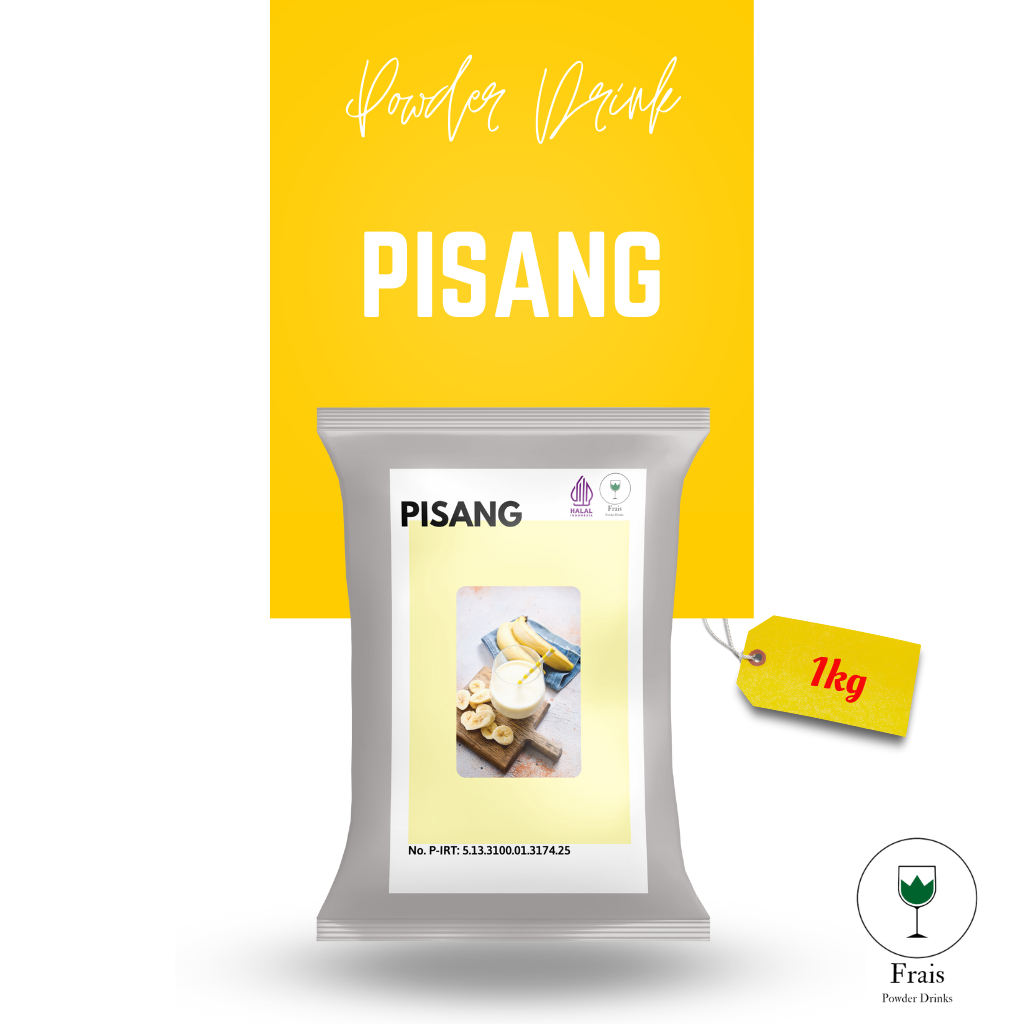 BUBUK MINUMAN RASA PISANG 1KG / SERBUK MINUMAN ANEKA RASA / BUBUK MINUMAN KEKINIAN / MINUMAN INSTAN / DRINKS POWDER / SERBUK MINUMAN BOBA