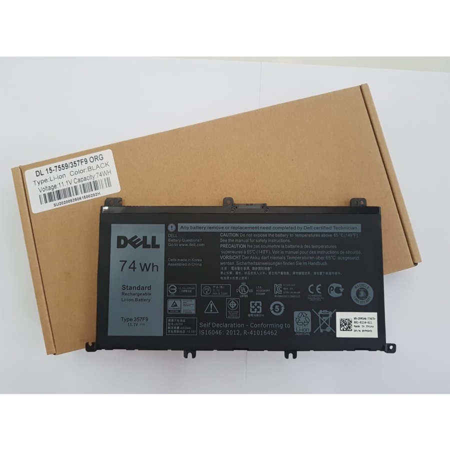 Baterai Original Dell Inspiron 15 7000 7566 7567 7557 7559 71JF4 357F9