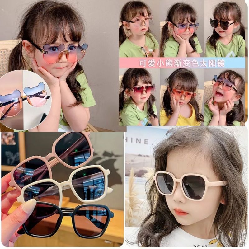 Kacamata anak kekinian bentuk  beruang lucu