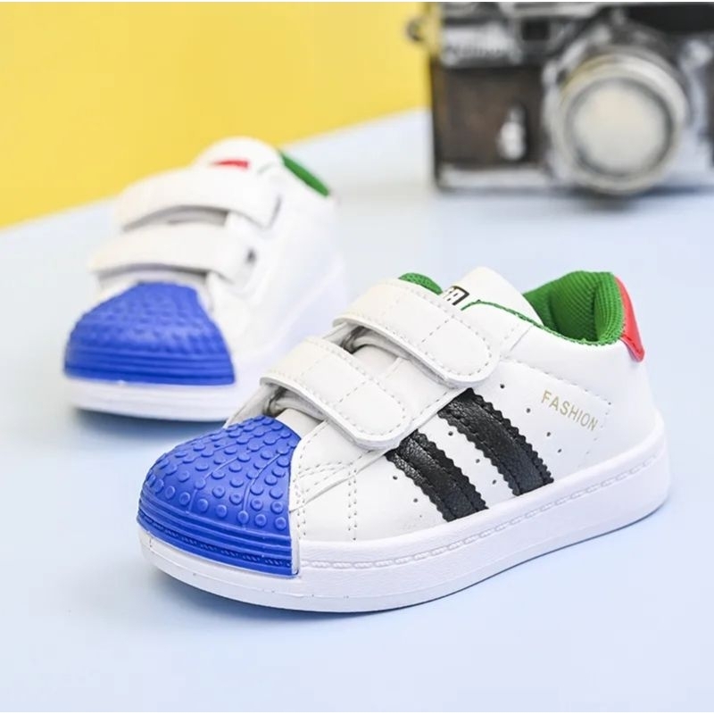 LittleShoes Sepatu Sneaker Anak Laki Laki BLOCK SNEAKER Sepatu Anak Model Strap Size 21-32