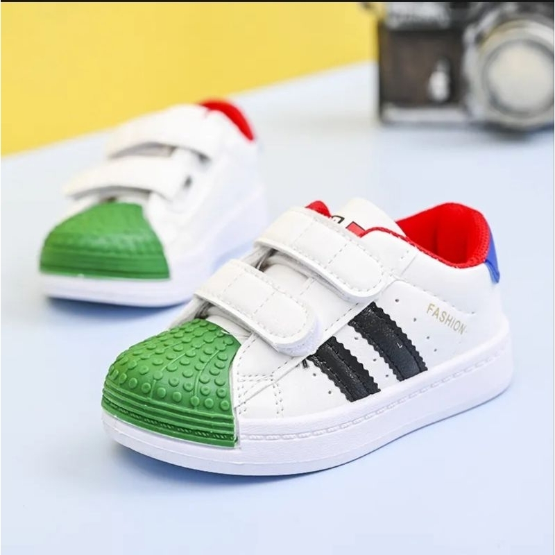 LittleShoes Sepatu Sneaker Anak Laki Laki BLOCK SNEAKER Sepatu Anak Model Strap Size 21-32