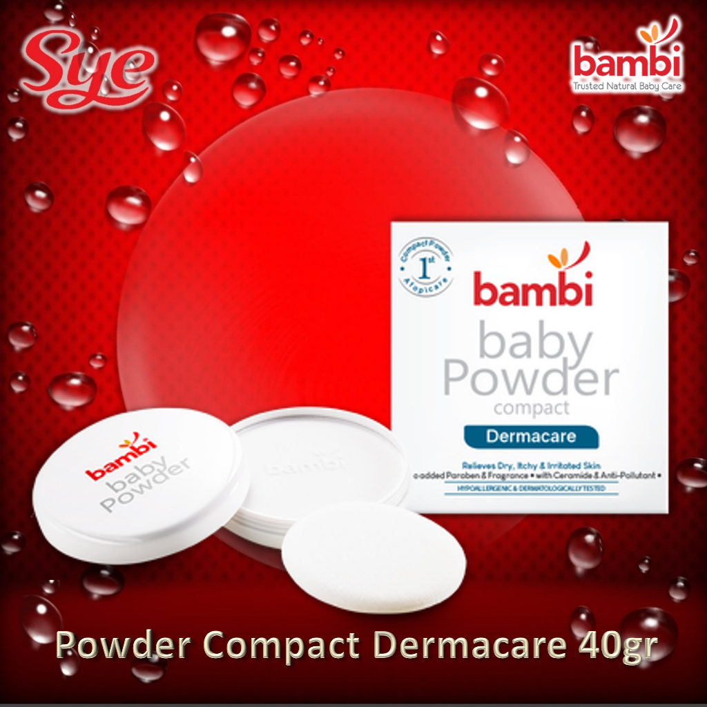 BPOM BAMBI BABY POWDER COMPACT DERMACARE 40GR / BEDAK BAYI SENSITIF KULIT EKSIM / SYE