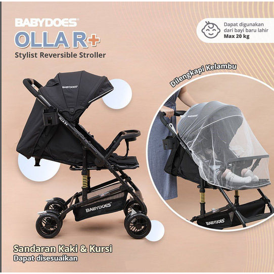Stroller BabyDoes olla R / Kereta Dorong Baby / Kereta dorong 2 Arah  / Stroller Lipat kecil