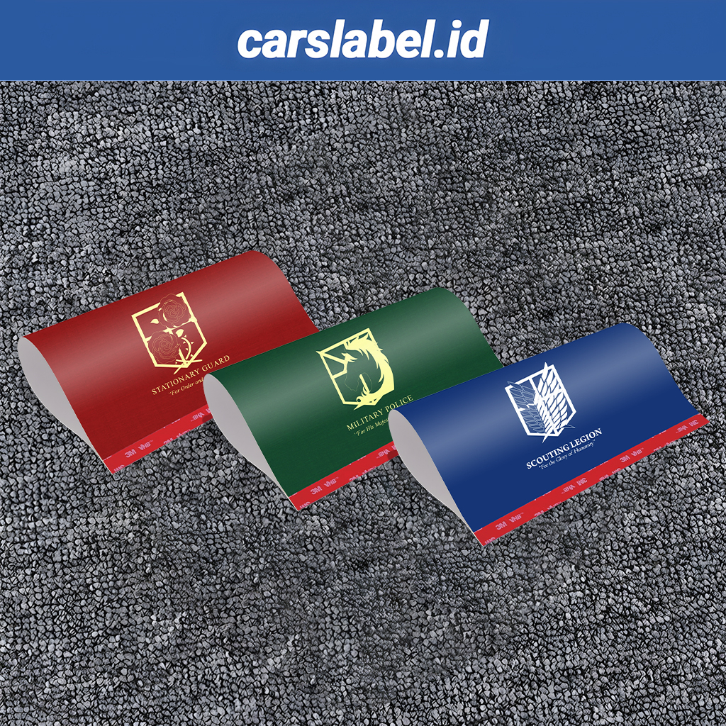 

SnK AOT EMBLEM - Label Tag Mobil - Variasi Penutup Pintu Bagasi - Hiasan Stiker Lego Mobil Viral