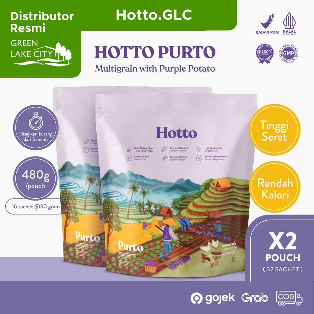 

Hotto Purto 2 Pouch (32 Sachet) Superfood Multigrain dengan Ubi Ungu