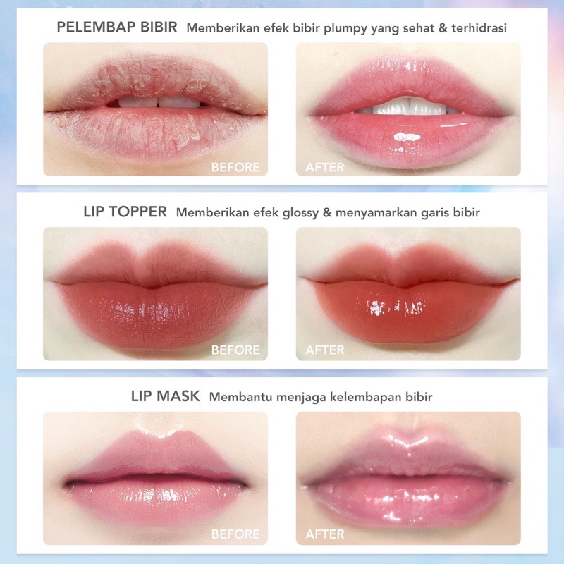 YOU Colorland Icy Glow Lip Serum | Serum Bibir | Vitamin E | Lip Balm | Pelembab Gloss Untuk Bibir Hitam | Lip Care ( YOU MAKEUPS OFFICIAL STORE )