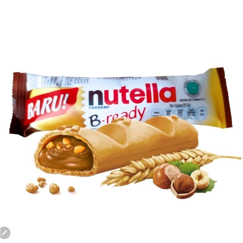 

Nutella B-ready 22gr Ferrero Bready wafer coklat kacang hazelnut