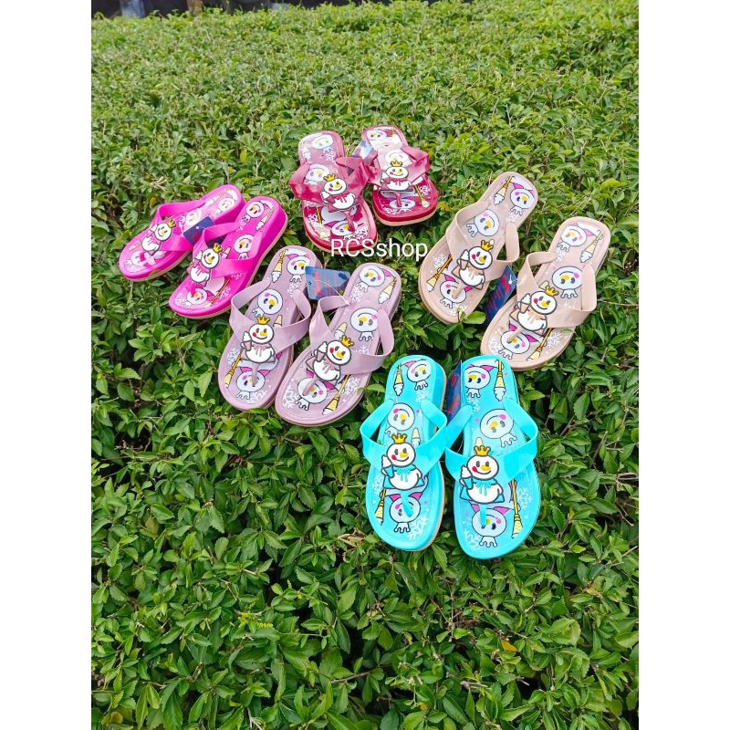 Sendal karet mixue || sendal karakter anak mixue bahan karet jelly import