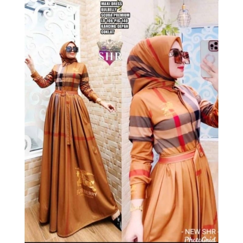 Gamis scuba bur-berry ORI SHR import