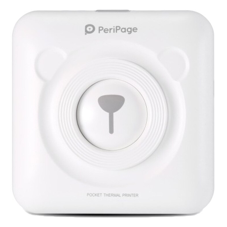 GOOJPRT PeriPage Inkless Pocket Photo Printer A6 304DPI + 1 Roll Paper - White