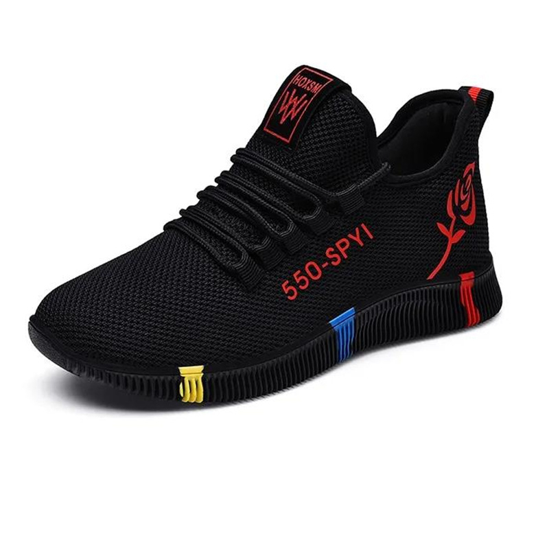 Sepatu Import Sneakers Cewek Casual Fashion Terbaru Sport Running Hitam Merah