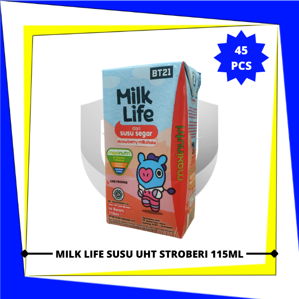

MILK LIFE Susu UHT Stroberi 115ml x 40 pcs (1 Karton)
