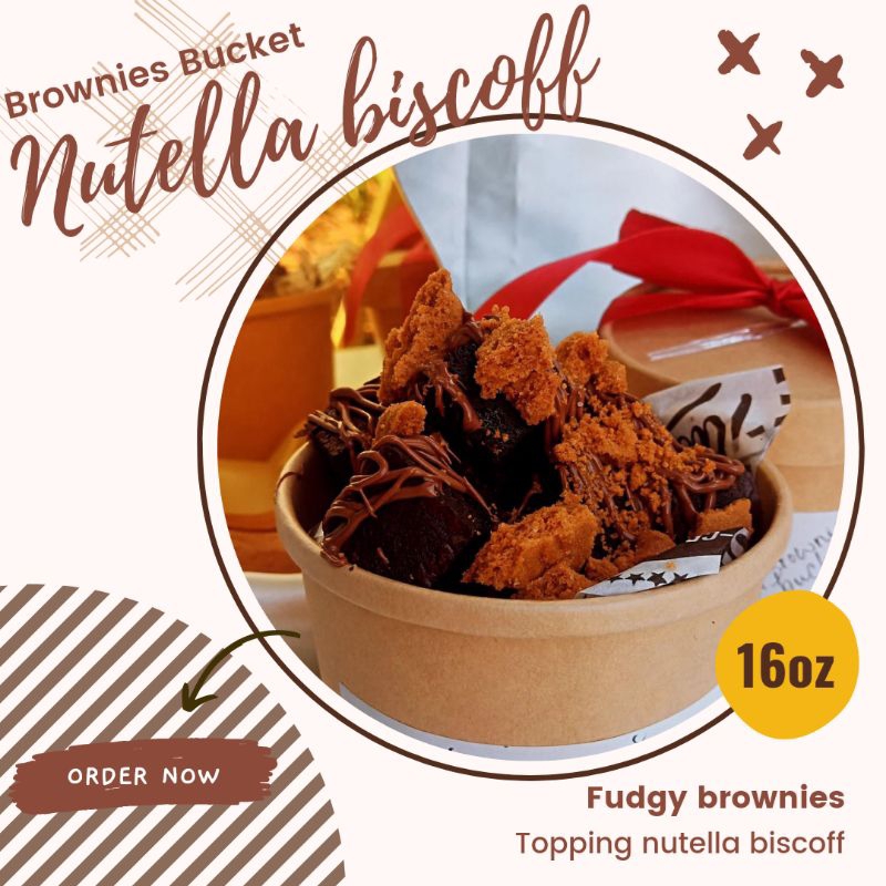 

Brownies Bites Nutella Biscoff/Fudgy Brownies