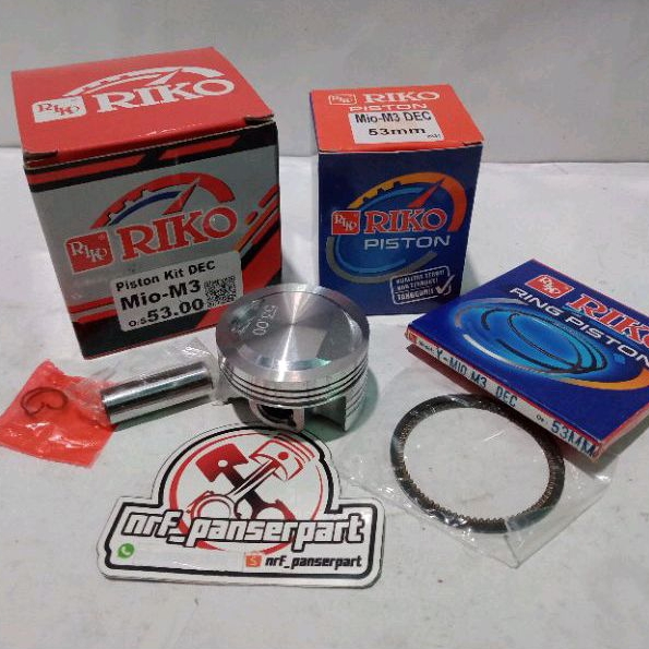 PISTON KIT/SEHER SET RING BORE UP 52/53/53,5/54/54,5/55 MM PEN 13 YAMAHA MIO J /GT SOUL GT MIO M3 MI