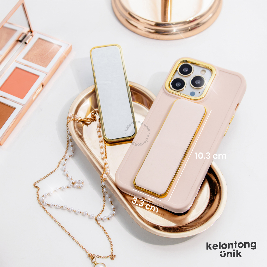 GOLD PLATING LEATHER - 2 in 1 Magnetic Phone Grip &amp; Phone Stand/ Phone Holder