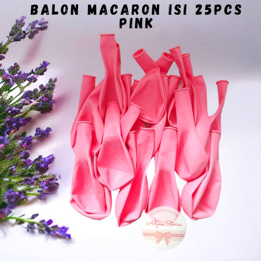 Balon Latex 12inch perbungkus 25pc / Balon Macaron / Balon Metalik / Balon doff